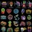 150 Pcs Cool Neon Sign Vinyl Stickers for Kids Teens Waterproof Water Bottle Stickers Pack for Laptop Phone Case Guitar Skateboard Helmet Bike Car Decals School Carnival Party Favors Supplies