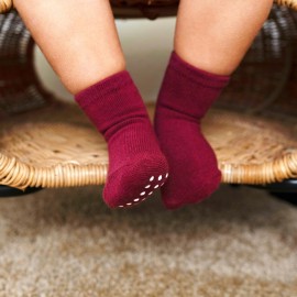 JAKIDAR 12 Pack Baby Toddler Socks Non Slip Grip Cotton Crew Socks for Boys Girls Infants Kids, Angola Red, 12-24 Months JAKIDAR 12 Pack Baby Toddler Socks Non Slip Grip Cotton Crew Socks for Boys Girls Infants Kids, Angola Red, 12-24 Months