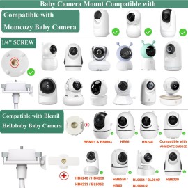 Baby Camera Monitor Mount Flexible Holder Stand Compatible with Momcozy,HelloBaby HB6550/HB65/HB66/HB6560/iFamily,Blemil,GoodBaby,OKAIDI,ANMEATE, Infant Optics Cameras and with 1/4 Baby Cameras Stand Baby Camera Monitor Mount Flexible Holder Stand Compatible with Momcozy,HelloBaby HB6550/HB65/HB66/HB6560/iFamily,Blemil,GoodBaby,OKAIDI,ANMEATE, Infant Optics Cameras and with 1/4 Baby Cameras Stand