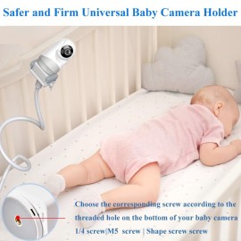 Baby Camera Monitor Mount Flexible Holder Stand Compatible with Momcozy,HelloBaby HB6550/HB65/HB66/HB6560/iFamily,Blemil,GoodBaby,OKAIDI,ANMEATE, Infant Optics Cameras and with 1/4 Baby Cameras Stand Baby Camera Monitor Mount Flexible Holder Stand Compatible with Momcozy,HelloBaby HB6550/HB65/HB66/HB6560/iFamily,Blemil,GoodBaby,OKAIDI,ANMEATE, Infant Optics Cameras and with 1/4 Baby Cameras Stand