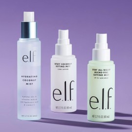 e.l.f. Dewy Coconut Setting Mist, Makeup Setting Spray For Hydrating & Conditioning Skin, Infused With Green Tea, Vegan & Cruelty-Free, 2.7 Fl Oz e.l.f. Dewy Coconut Setting Mist, Makeup Setting Spray For Hydrating & Conditioning Skin, Infused With Green Tea, Vegan & Cruelty-Free, 2.7 Fl Oz