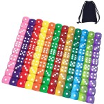 120 Pieces 6 Sided Dice Set Translucent & Solid Games Dice Set, Colored Dice with Free a Black Velvet Pouches for Playing Games, Like Board Games, Dice Games, Math Games, Party Favors and More (16 mm)