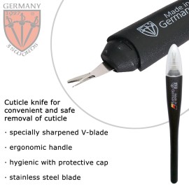 3 Swords Germany - Brand Quality Cuticle Knife Trimmer Remover Cutter (1pc.) Manicure Pedicure Grooming for Professional Finger & Toe Nail Care by 3 Swords, Made in Solingen Germany 3 Swords Germany - Brand Quality Cuticle Knife Trimmer Remover Cutter (1pc.) Manicure Pedicure Grooming for Professional Finger & Toe Nail Care by 3 Swords, Made in Solingen Germany