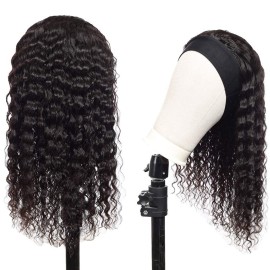 Celiarita Headband Wig Human Hair Deep Wave 18 inch None Lace Front Wig Human Hair Machine Made Wigs Glueless Curly Hair Headband Half Wigs for Black Women Human Hair Natural Color Celiarita Headband Wig Human Hair Deep Wave 18 inch None Lace Front Wig Human Hair Machine Made Wigs Glueless Curly Hair Headband Half Wigs for Black Women Human Hair Natural Color