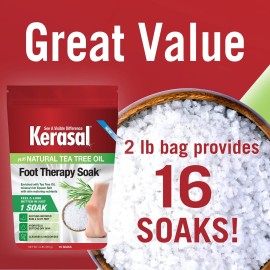 Kerasal Foot Therapy Soak, Foot Soak for Achy, Tired and Dry Feet, 2 lbs and Kerasal Nighttime Intensive Repair Foot Masks, Foot Mask for Cracked Heels and Dry Feet, Two Pairs Kerasal Foot Therapy Soak, Foot Soak for Achy, Tired and Dry Feet, 2 lbs and Kerasal Nighttime Intensive Repair Foot Masks, Foot Mask for Cracked Heels and Dry Feet, Two Pairs
