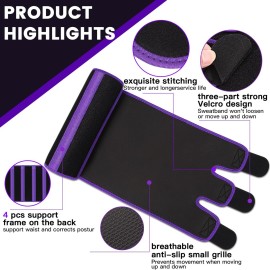 RIYA Waist Trimmer Sweat Waist Trainer for Wome and Men Waist Sweat Belt Band Belly Stomach Wrap Purple RIYA Waist Trimmer Sweat Waist Trainer for Wome and Men Waist Sweat Belt Band Belly Stomach Wrap Purple