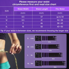 RIYA Waist Trimmer Sweat Waist Trainer for Wome and Men Waist Sweat Belt Band Belly Stomach Wrap Purple RIYA Waist Trimmer Sweat Waist Trainer for Wome and Men Waist Sweat Belt Band Belly Stomach Wrap Purple
