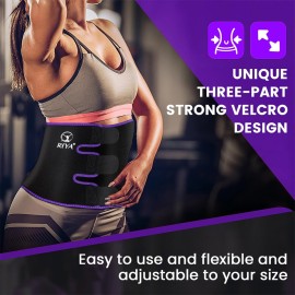 RIYA Waist Trimmer Sweat Waist Trainer for Wome and Men Waist Sweat Belt Band Belly Stomach Wrap Purple RIYA Waist Trimmer Sweat Waist Trainer for Wome and Men Waist Sweat Belt Band Belly Stomach Wrap Purple
