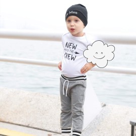 Renotemy Newborn Baby Boy Clothes Short Sleeve Romper Outfits Set New to The Crew Outfits Baby Boy Clothes 0-3 Months Gray Renotemy Newborn Baby Boy Clothes Short Sleeve Romper Outfits Set New to The Crew Outfits Baby Boy Clothes 0-3 Months Gray
