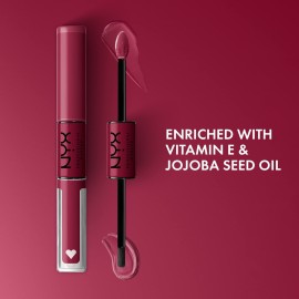 NYX PROFESSIONAL MAKEUP Shine Loud, Long-Lasting Liquid Lipstick with Clear Lip Gloss - Goal Getter (Deep Raspberry) NYX PROFESSIONAL MAKEUP Shine Loud, Long-Lasting Liquid Lipstick with Clear Lip Gloss - Goal Getter (Deep Raspberry)