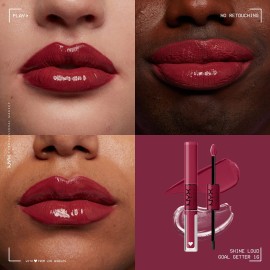 NYX PROFESSIONAL MAKEUP Shine Loud, Long-Lasting Liquid Lipstick with Clear Lip Gloss - Goal Getter (Deep Raspberry) NYX PROFESSIONAL MAKEUP Shine Loud, Long-Lasting Liquid Lipstick with Clear Lip Gloss - Goal Getter (Deep Raspberry)