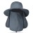 Fishing Hat for Men & Women, Outdoor UV Sun Protection Wide Brim Hat with Face Cover & Neck Flap Dark Grey