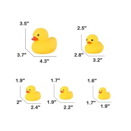 Bath Duck Toys 5 Pcs Rubber Duck Family Squeak Ducks Baby Shower Toy for Toddlers Boys Girls (Yellow Duck Family) Bath Duck Toys 5 Pcs Rubber Duck Family Squeak Ducks Baby Shower Toy for Toddlers Boys Girls (Yellow Duck Family)