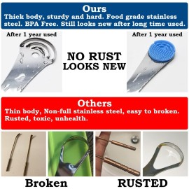 MOOSEC Tongue Scraper for Adults&Kids, Durable Food Grade 2 in 1 Silicone Tongue Brush and 100% Stainless Steel Tongue Scrapers, Reduce Bad Breath MOOSEC Tongue Scraper for Adults&Kids, Durable Food Grade 2 in 1 Silicone Tongue Brush and 100% Stainless Steel Tongue Scrapers, Reduce Bad Breath