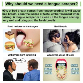 MOOSEC Tongue Scraper for Adults&Kids, Durable Food Grade 2 in 1 Silicone Tongue Brush and 100% Stainless Steel Tongue Scrapers, Reduce Bad Breath MOOSEC Tongue Scraper for Adults&Kids, Durable Food Grade 2 in 1 Silicone Tongue Brush and 100% Stainless Steel Tongue Scrapers, Reduce Bad Breath