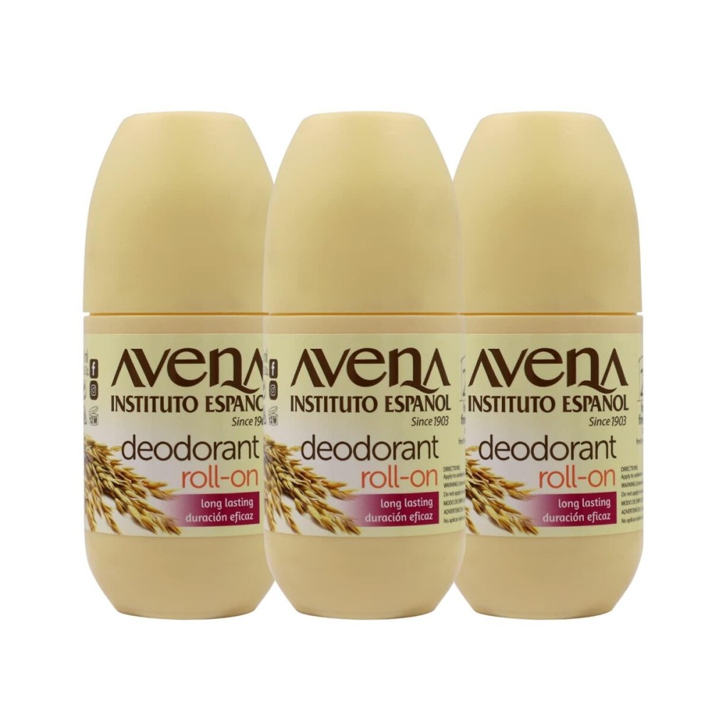 Avena Instituto Espaol Deodorant Roll-On, 3 pack, 2.5 Oz each, 3 Bottles Avena Instituto Espaol Deodorant Roll-On, 3 pack, 2.5 Oz each, 3 Bottles