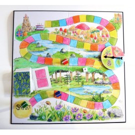 Create Your Own Board Game Set - DIY Kit with Blank Game Board, Game Pieces, Blank Cards, Dice, Spinner, Rulebook, Sand Timer - Build Your Own Game for Family Board Games