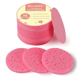 50-Count Compressed Facial Sponges for Daily Clean..