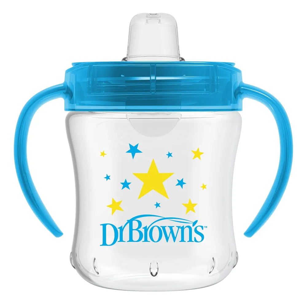 Dr. Brown\'s Transition Sippy Cup with Soft Spout - Blue - 6oz - 6m+