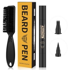 Beard Pencil Filler for man Water Proof Beard pen and beard brush Long Lasting Coverage Natural Finish, Male Mustache Repair Shape, Effective Enhance Facial Hair BLACK Beard Pencil Filler for man Water Proof Beard pen and beard brush Long Lasting Coverage Natural Finish, Male Mustache Repair Shape, Effective Enhance Facial Hair BLACK