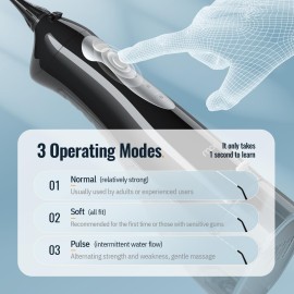Water Flosser, Mornwell Water Flossers for Teeth - 330ML Tank USB Rechargeable Dental Flosser, IPX7 Waterproof 3 Modes & 4 Jet Tips Portable Dental Oral Irrigator,Professional Water Flosser Water Flosser, Mornwell Water Flossers for Teeth - 330ML Tank USB Rechargeable Dental Flosser, IPX7 Waterproof 3 Modes & 4 Jet Tips Portable Dental Oral Irrigator,Professional Water Flosser