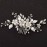 SWEETV Silver Bridal Hair Comb for Wedding Hair Accessories, Handmade with Crystals, Pearls, and Leaves, 4.72 x 2.75 inches, for Brides, Women