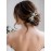 SWEETV Silver Bridal Hair Comb for Wedding Hair Accessories, Handmade with Crystals, Pearls, and Leaves, 4.72 x 2.75 inches, for Brides, Women