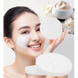 METUUTER 50 PCS Compressed Facial Sponges for Estheticians- 100% Natural Cellulose Face Sponge Professional Cosmetic Spa Sponges for Face Cleansing, Massage, Pore Exfoliating, Mask, Makeup Removal