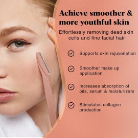 Kitsch Dermaplaning Tool - Face Razors for Women and Men, Eyebrow Trimmer and Face Shaver, Facial Hair Removal, Facial Razors for Women and Men, Dermaplane Razor - 12pc, Terracotta Kitsch Dermaplaning Tool - Face Razors for Women and Men, Eyebrow Trimmer and Face Shaver, Facial Hair Removal, Facial Razors for Women and Men, Dermaplane Razor - 12pc, Terracotta