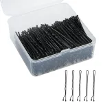Bobby Pins, 400PCS Hair Black Bobby Pins for Women, 2025 Women Hair Pins, Bun Pins for Thick Hair Thin hair and All Hair Types, Hair Pins with Case, 1.97 inch