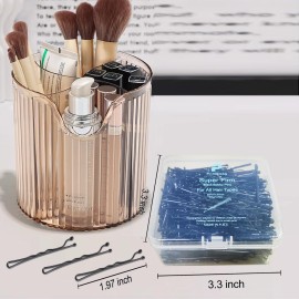 Bobby Pins, 400PCS Hair Black Bobby Pins for Women, 2025 Women Hair Pins, Bun Pins for Thick Hair Thin hair and All Hair Types, Hair Pins with Case, 1.97 inch