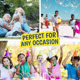 Sunny Days Entertainment Bubble Solution Refill with Wand 64oz Non Toxic (1/2 Gallon), Kids Easy Grip Bottle Refill for Bubble Machine, Bubble Wands, Bubble Toys Sunny Days Entertainment Bubble Solution Refill with Wand 64oz Non Toxic (1/2 Gallon), Kids Easy Grip Bottle Refill for Bubble Machine, Bubble Wands, Bubble Toys