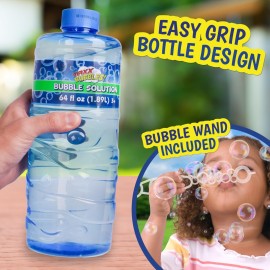 Sunny Days Entertainment Bubble Solution Refill with Wand 64oz Non Toxic (1/2 Gallon), Kids Easy Grip Bottle Refill for Bubble Machine, Bubble Wands, Bubble Toys Sunny Days Entertainment Bubble Solution Refill with Wand 64oz Non Toxic (1/2 Gallon), Kids Easy Grip Bottle Refill for Bubble Machine, Bubble Wands, Bubble Toys