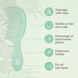 Wet Brush Go Green Tea Tree Oil Infused Treatment Comb - Wide Tooth Hair Detangler with WaveTooth Design that Gently and Glides Through Tangles - No Split Ends and No Damage Wet Brush Go Green Tea Tree Oil Infused Treatment Comb - Wide Tooth Hair Detangler with WaveTooth Design that Gently and Glides Through Tangles - No Split Ends and No Damage