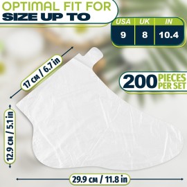 200Pcs Plastic Foot Covers Disposable Socks Foot Gloves - Paraffin Baths Foot Moisturizer Socks - Foot Moisturizing Socks Pedicure Bags for Feet Spa Socks for Women Plastic Socks for Moisturizing Feet 200Pcs Plastic Foot Covers Disposable Socks Foot Gloves - Paraffin Baths Foot Moisturizer Socks - Foot Moisturizing Socks Pedicure Bags for Feet Spa Socks for Women Plastic Socks for Moisturizing Feet
