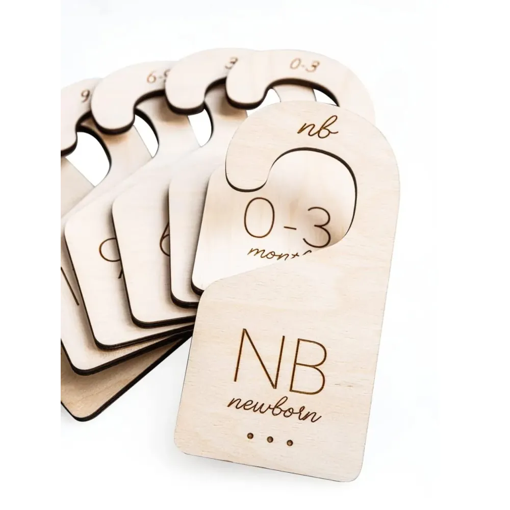 Baby Clothes Dividers for Closet - Wood Size Dividers for Newborn to 24 Months, Nursery Organizer, Large 1in Letter Size (Set of 7) Baby Clothes Dividers for Closet - Wood Size Dividers for Newborn to 24 Months, Nursery Organizer, Large 1in Letter Size (Set of 7)