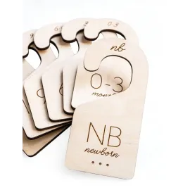 Baby Clothes Dividers for Closet - Wood Size Dividers for Newborn to 24 Months, Nursery Organizer, Large 1in Letter Size (Set of 7) Baby Clothes Dividers for Closet - Wood Size Dividers for Newborn to 24 Months, Nursery Organizer, Large 1in Letter Size (Set of 7)