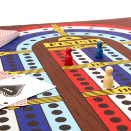 Tabletop Cribbage - Giant Spill-Resistant Neoprene Track Game Board (22 x 40) with 9 Pawns, Deck of Cards, & Travel Carry Bag - Classic Family Board Game Night & Bar Games - 2-4 Players, 30+ mins Tabletop Cribbage - Giant Spill-Resistant Neoprene Track Game Board (22 x 40) with 9 Pawns, Deck of Cards, & Travel Carry Bag - Classic Family Board Game Night & Bar Games - 2-4 Players, 30+ mins