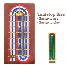 Tabletop Cribbage - Giant Spill-Resistant Neoprene Track Game Board (22 x 40) with 9 Pawns, Deck of Cards, & Travel Carry Bag - Classic Family Board Game Night & Bar Games - 2-4 Players, 30+ mins Tabletop Cribbage - Giant Spill-Resistant Neoprene Track Game Board (22 x 40) with 9 Pawns, Deck of Cards, & Travel Carry Bag - Classic Family Board Game Night & Bar Games - 2-4 Players, 30+ mins