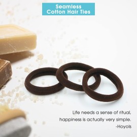 HOYOLS Soft Seamless Hair Ties, Dark Brown Stretch Elastic Ponytail Holders Bands for Women Thick Hair No Slip and Pull No Damage Scrunchies Headbands 100 Pcs (Espresso) HOYOLS Soft Seamless Hair Ties, Dark Brown Stretch Elastic Ponytail Holders Bands for Women Thick Hair No Slip and Pull No Damage Scrunchies Headbands 100 Pcs (Espresso)