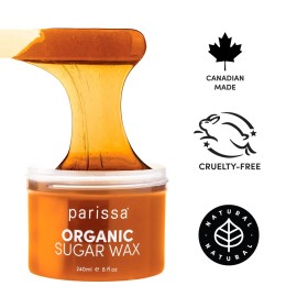 Parissa Legs & Body Organic Sugar Wax for Sensitive Skin, 100% Natural, Gentle & Washable Formula at Home Waxing Kit, Green, 8 Fl Oz Parissa Legs & Body Organic Sugar Wax for Sensitive Skin, 100% Natural, Gentle & Washable Formula at Home Waxing Kit, Green, 8 Fl Oz