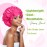 BONNET QUEEN Satin Bonnet Silk Bonnet for Sleeping Hair Bonnet Tie Bonnet for Women with Stretch Band Natural Hair Hot Pink