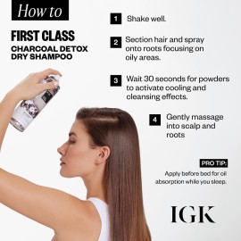 IGK FIRST CLASS Charcoal Detox Dry Shampoo for Oily Hair | Balances Oil + Soothes Scalp + Volumizes | Vegan + Cruelty Free IGK FIRST CLASS Charcoal Detox Dry Shampoo for Oily Hair | Balances Oil + Soothes Scalp + Volumizes | Vegan + Cruelty Free