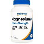 Nutricost Magnesium+ Extra Strength 420mg, 120 Capsules - 60 Servings. Magnesium Oxide and Glycinate - Non-GMO, Gluten Free, Vegan Friendly