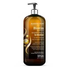 Majestic Pure Biotin Shampoo - Volumizing Shampoo for Hair Loss - with DHT-3 Blocker - Hydrating & Nourishing - Sulfate Free, for Men & Women - Thin Hair Shampoo - 16 fl oz Majestic Pure Biotin Shampoo - Volumizing Shampoo for Hair Loss - with DHT-3 Blocker - Hydrating & Nourishing - Sulfate Free, for Men & Women - Thin Hair Shampoo - 16 fl oz
