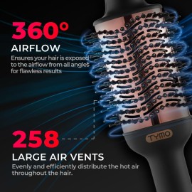 TYMO Hair Dryer Brush Blow Dryer Brush in One, 4 in 1 Ionic Hair Dryer and Styler Volumizer with Oval Titanium Barrel, Hot Air Straightener Brush for Smooth Frizz-Free Blowout, Gold TYMO Hair Dryer Brush Blow Dryer Brush in One, 4 in 1 Ionic Hair Dryer and Styler Volumizer with Oval Titanium Barrel, Hot Air Straightener Brush for Smooth Frizz-Free Blowout, Gold