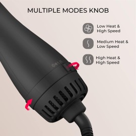 TYMO Hair Dryer Brush Blow Dryer Brush in One, 4 in 1 Ionic Hair Dryer and Styler Volumizer with Oval Titanium Barrel, Hot Air Straightener Brush for Smooth Frizz-Free Blowout, Gold TYMO Hair Dryer Brush Blow Dryer Brush in One, 4 in 1 Ionic Hair Dryer and Styler Volumizer with Oval Titanium Barrel, Hot Air Straightener Brush for Smooth Frizz-Free Blowout, Gold