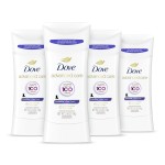 Dove Advanced Care Antiperspirant Deodorant Stick Sheer Fresh 4 Count Anti-stain antiperspirant deodorant for soft underarms 72-hour underarm odor protection and all-day sweat control 2.6 oz