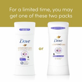 Dove Advanced Care Antiperspirant Deodorant Stick Sheer Fresh 4 Count Anti-stain antiperspirant deodorant for soft underarms 72-hour underarm odor protection and all-day sweat control 2.6 oz