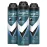 Degree Men Antiperspirant Spray Black + White 3 Count Protects from Deodorant Stains Instantly Dry Spray Deodorant 3.8 oz